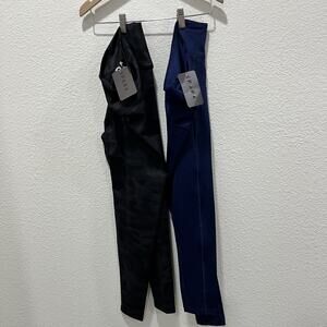 2 Pack! SPARK High Waisted 7/8 Leggings Black Camo & Navy Side Pocket Athletic